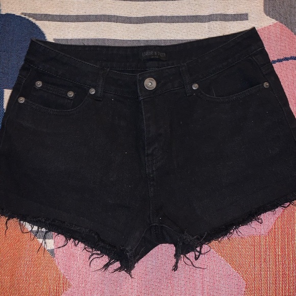 Pants - ‘LIQUOR N POKER’ denim shorts